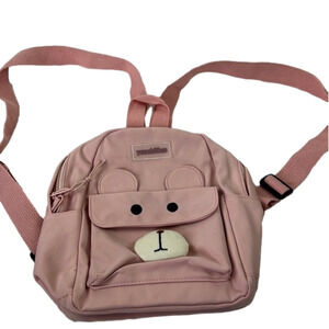 YUNZHILIAN Pink Bear Small Backpack
